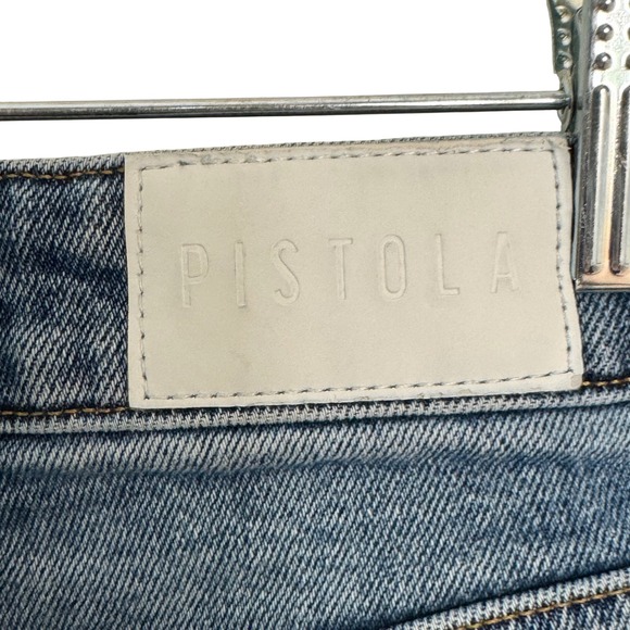 Pistola Womens Denim Jeans High Rise Straight Leg Ripped Frayed Size 25 Distress - Picture 4 of 9
